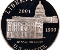 Монета Центр відвідування Капітолія, 1 долар 2001, США, США