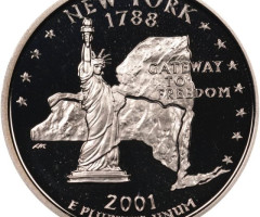 Монета Квотер штату Нью-Йорк, ¼ долара 2001, США, Квотери 50 штатів