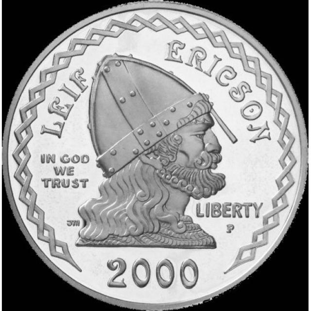 Монета Лейф Еріксон, 1 долар 2000, США, США