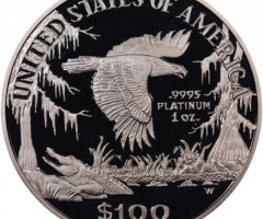 Монета Американський Платиновий орел, 100 доларів 1999, США, США