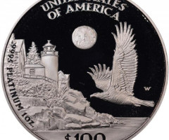 Монета Американський Платиновий орел, 100 доларів 1998, США, США