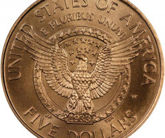 Монета Франклін Делано Рузвельт, 5 доларів 1997, США, США