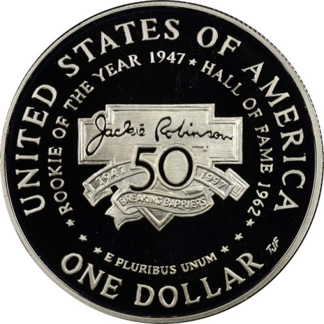 Монета Джекі Робінсон, 1 долар 1997, США, США