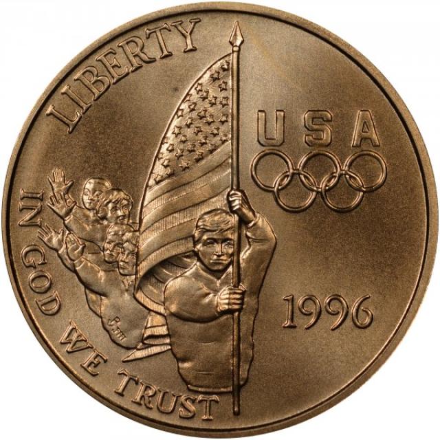 Монета Прапороносець, 5 доларів 1996, США, XXVI літні Олімпійські ігри, Атланта, 1996