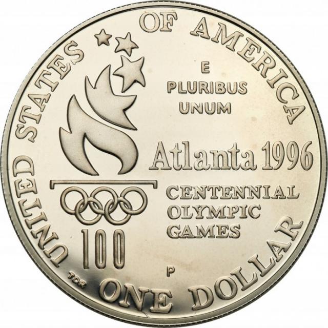 Монета Академічне веслування, 1 долар 1996, США, XXVI літні Олімпійські ігри, Атланта, 1996