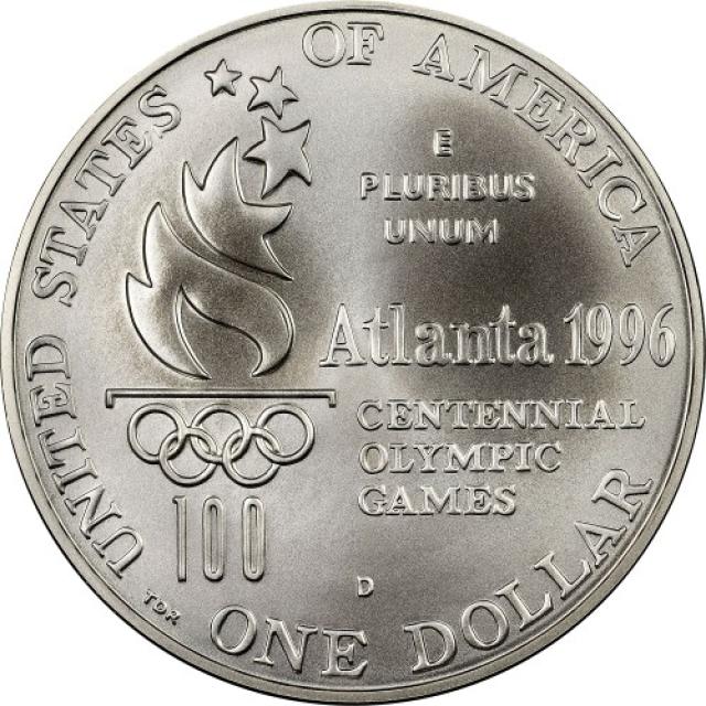 Монета Стрибок у висоту, 1 долар 1996, США, XXVI літні Олімпійські ігри, Атланта, 1996