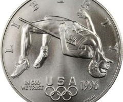 Монета Стрибок у висоту, 1 долар 1996, США, XXVI літні Олімпійські ігри, Атланта, 1996