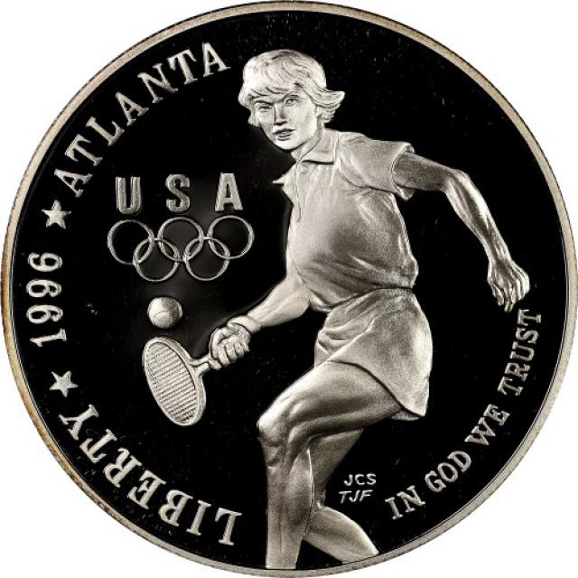 Монета Теніс, 1 долар 1996, США, XXVI літні Олімпійські ігри, Атланта, 1996