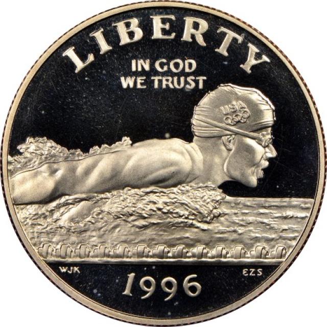 Монета Плавання, ½ долара 1996, США, XXVI літні Олімпійські ігри, Атланта, 1996