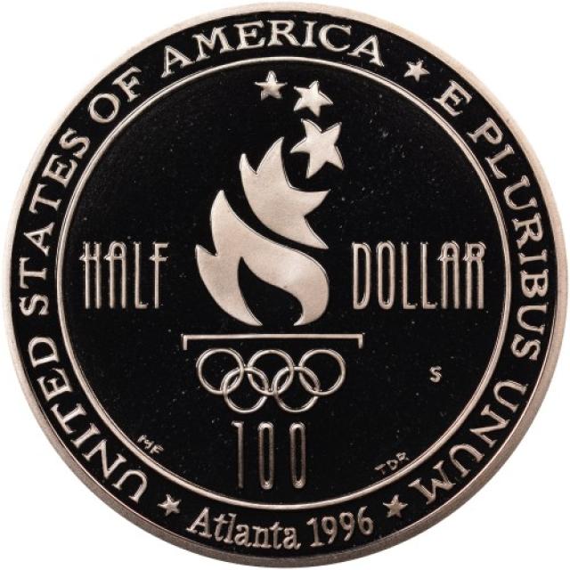 Монета Футбол, ½ долара 1996, США, XXVI літні Олімпійські ігри, Атланта, 1996