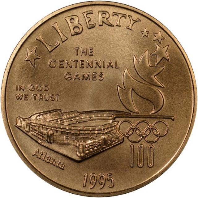 Монета Стадіон, 5 доларів 1995, США, XXVI літні Олімпійські ігри, Атланта, 1996