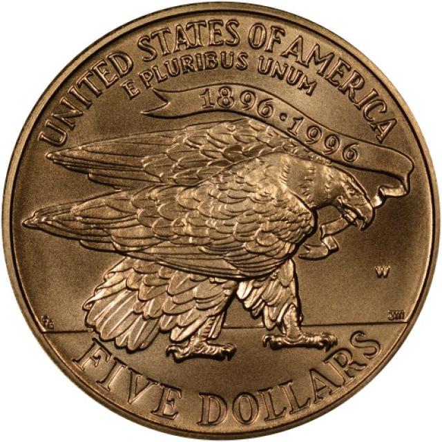 Монета Стадіон, 5 доларів 1995, США, XXVI літні Олімпійські ігри, Атланта, 1996