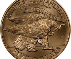 Монета Стадіон, 5 доларів 1995, США, XXVI літні Олімпійські ігри, Атланта, 1996