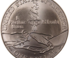 Монета Біг, 1 долар 1995, США, XXVI літні Олімпійські ігри, Атланта, 1996