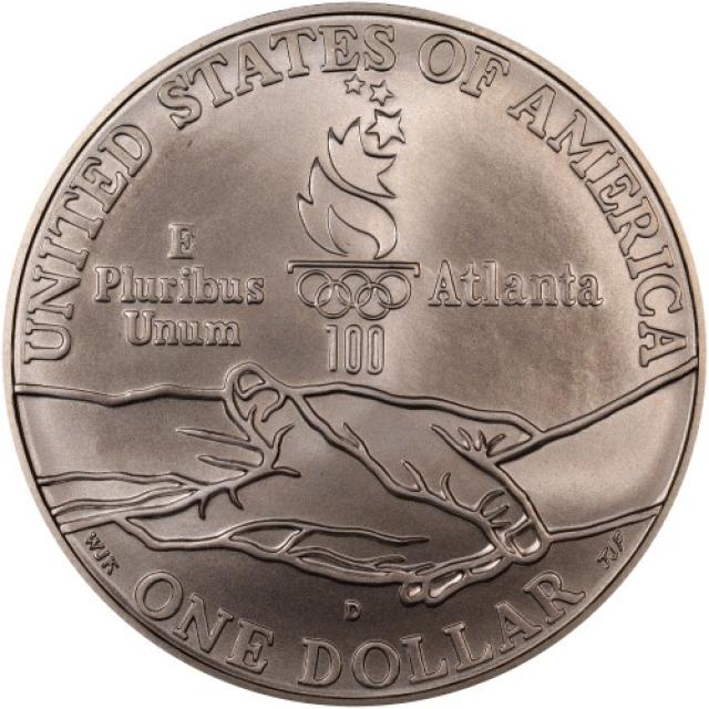 Монета Гімнастика, 1 долар 1995, США, XXVI літні Олімпійські ігри, Атланта, 1996