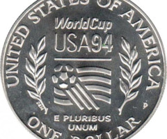 Монета Чемпіонат світу з футболу 1994, 1 долар 1994, США, США