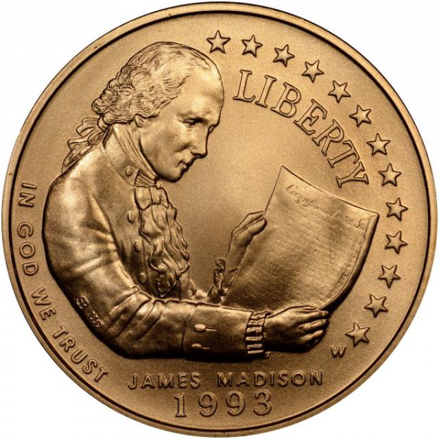 Монета Білль про права, Джеймс Медісон, 5 доларів 1993, США, США