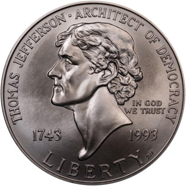 Монета Томас Джефферсон, 1 долар 1993, США, США