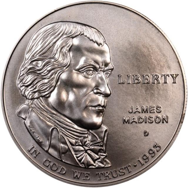 Монета Білль про права, Джеймс Медісон, 1 долар 1993, США, США