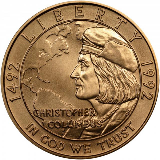 Монета Columbus Voyage, 5 доларів 1992, США, США