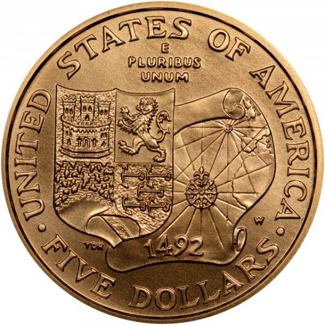 Монета Columbus Voyage, 5 доларів 1992, США, США