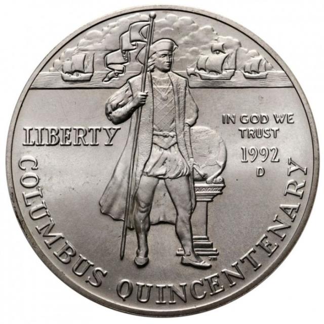 Монета Columbus Voyage, 1 долар 1992, США, США