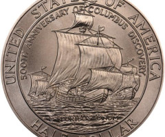 Монета Columbus Voyage, ½ долара 1992, США, США