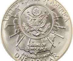 Монета Національний меморіал Рашмор, 1 долар 1991, США, США