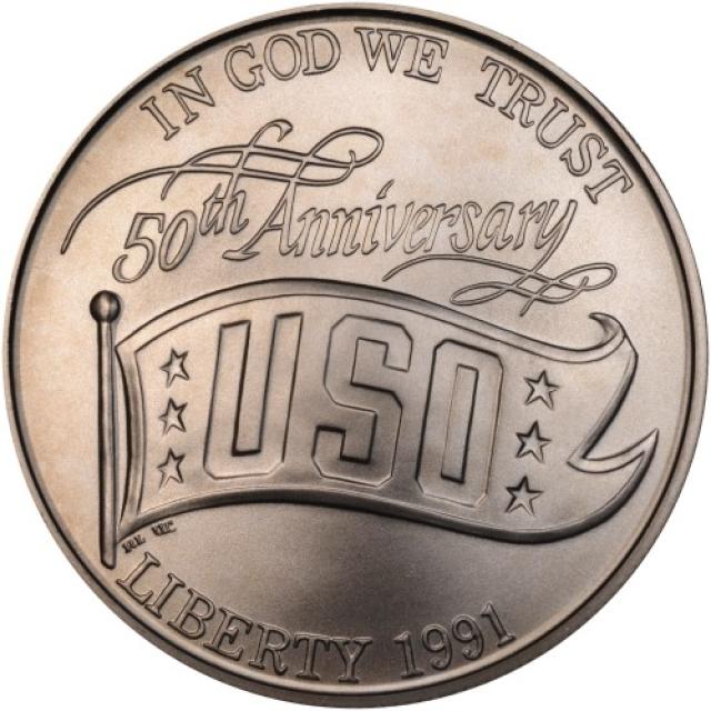 Монета United Service Organizations, 1 долар 1991, США, США