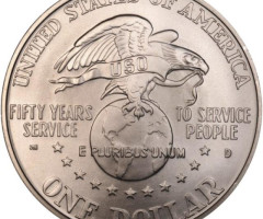 Монета United Service Organizations, 1 долар 1991, США, США