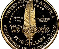 Монета the Constitution, 5 доларів 1987, США, США