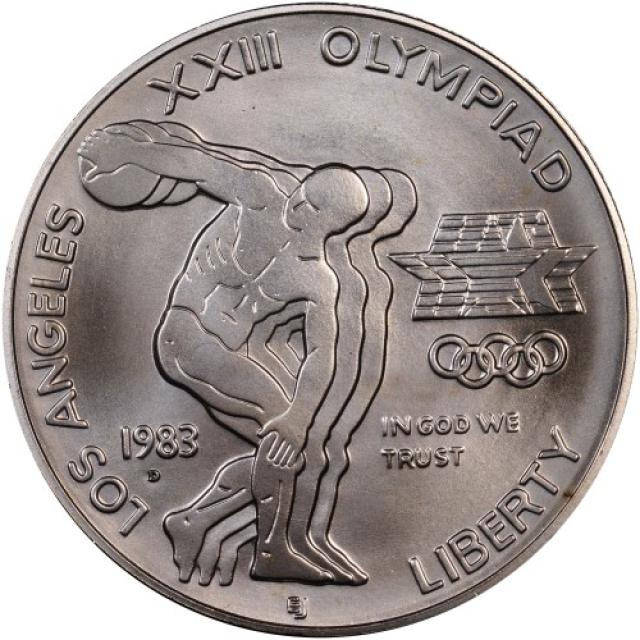 Монета Метальник дисків, 1 долар 1983, США, XXIII літні Олімпійські ігри