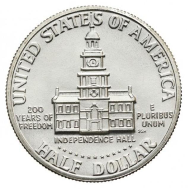 Монета Independence of USA, ½ долара 1976, США, США