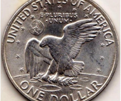 Монета Ейзенхауер, срібний долар, 1 долар 1971, США, США