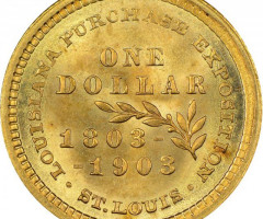 Монета Louisiana Purchase. Thomas Jefferson, 1 долар 1903, США, США