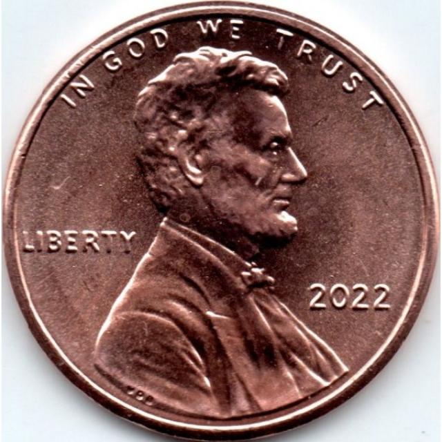 Монета Lincoln Cent, 1 цент 2022, США, США