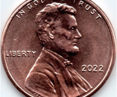Монета Lincoln Cent, 1 цент 2022, США, США