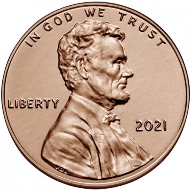 Монета Lincoln Cent, 1 цент 2021, США, США