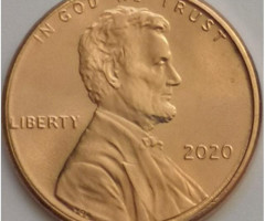 Монета Lincoln Cent, 1 цент 2020, США, США