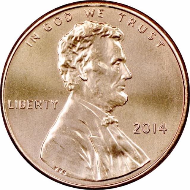 Монета Lincoln Cent, 1 цент 2014, США, США