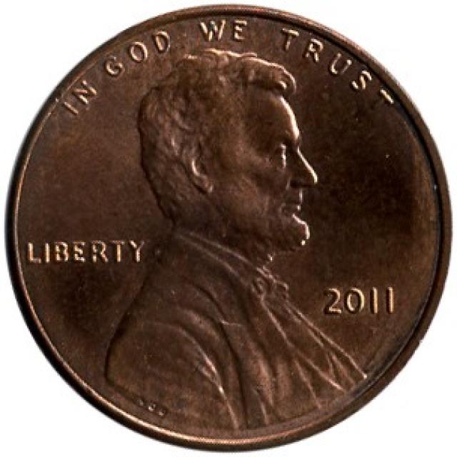 Монета Lincoln Cent, 1 цент 2011, США, США