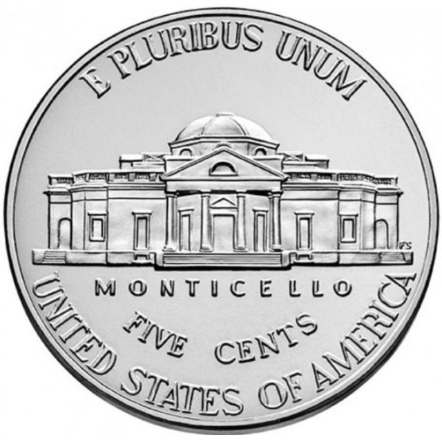 Монета Jefferson Nickel, 5 центів 2020, США, США