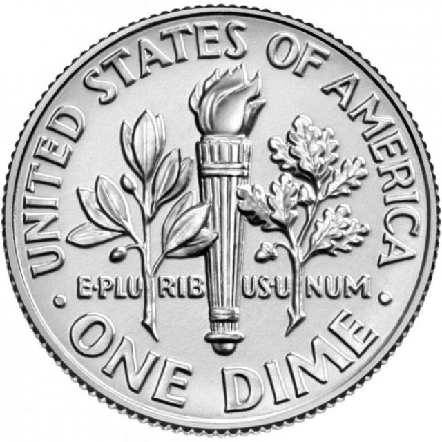 Монета Roosevelt Dime, 1 дайм 2021, США, США