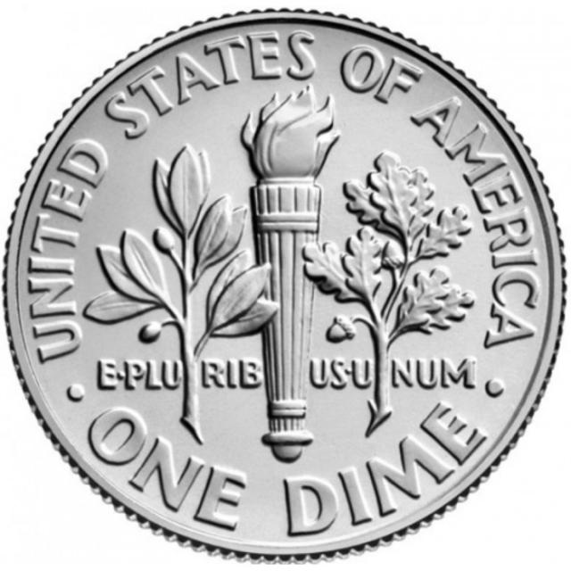 Монета Roosevelt Dime, 1 дайм 2018, США, США