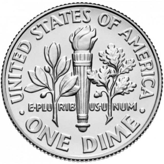Монета Roosevelt Dime, 1 дайм 2017, США, США