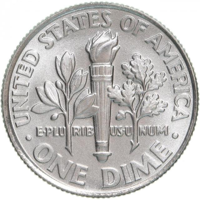 Монета Roosevelt Dime, 1 дайм 2008, США, США
