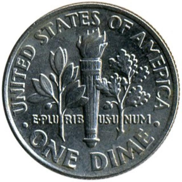 Монета Roosevelt Dime, 1 дайм 2004, США, США