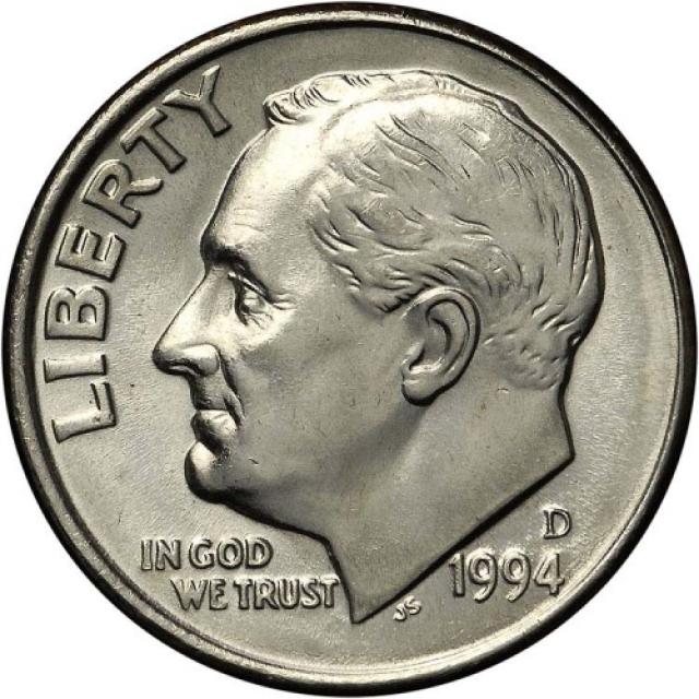 Монета Roosevelt Dime, 1 дайм 1994, США, США