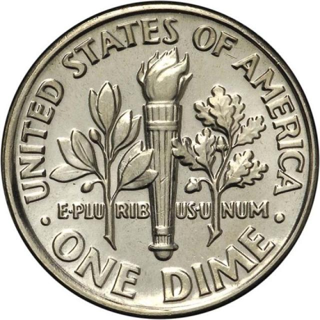 Монета Roosevelt Dime, 1 дайм 1990, США, США