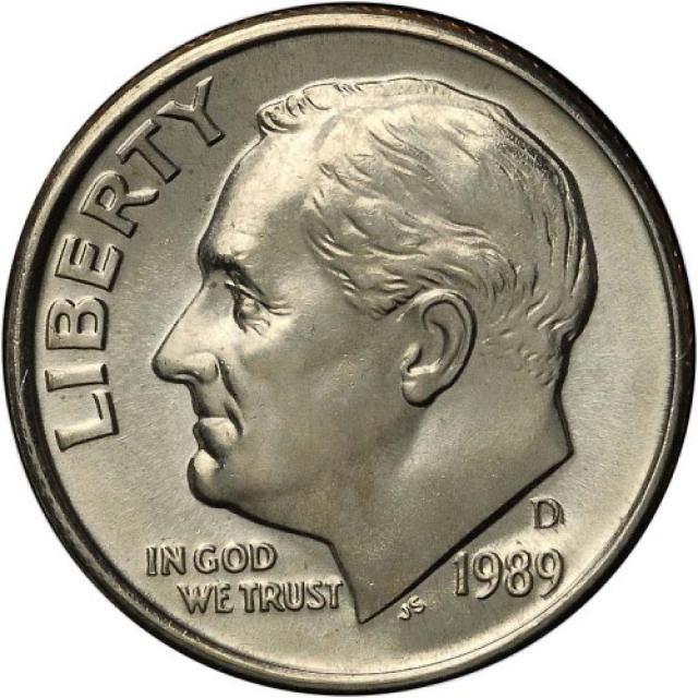 Монета Roosevelt Dime, 1 дайм 1989, США, США